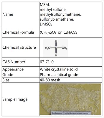80 Mesh Methylsulfonylmethane Powder